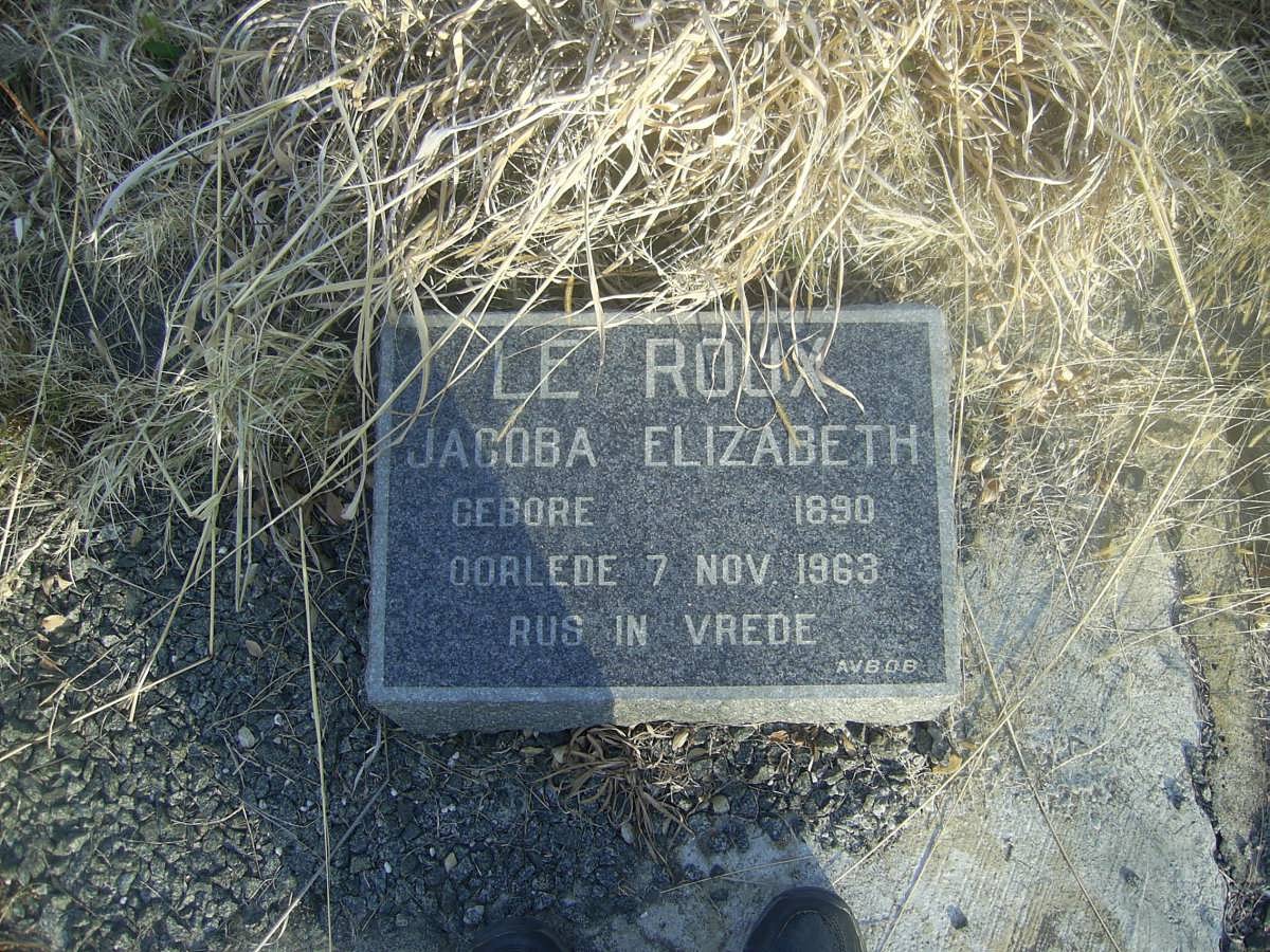 ROUX Jacoba Elizabeth, le 1890-1963