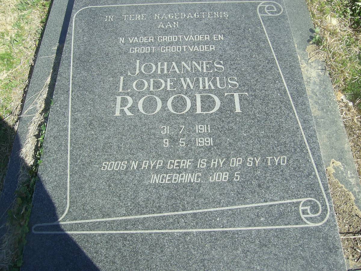 ROODT Johannes Lodewikus 1911-1991