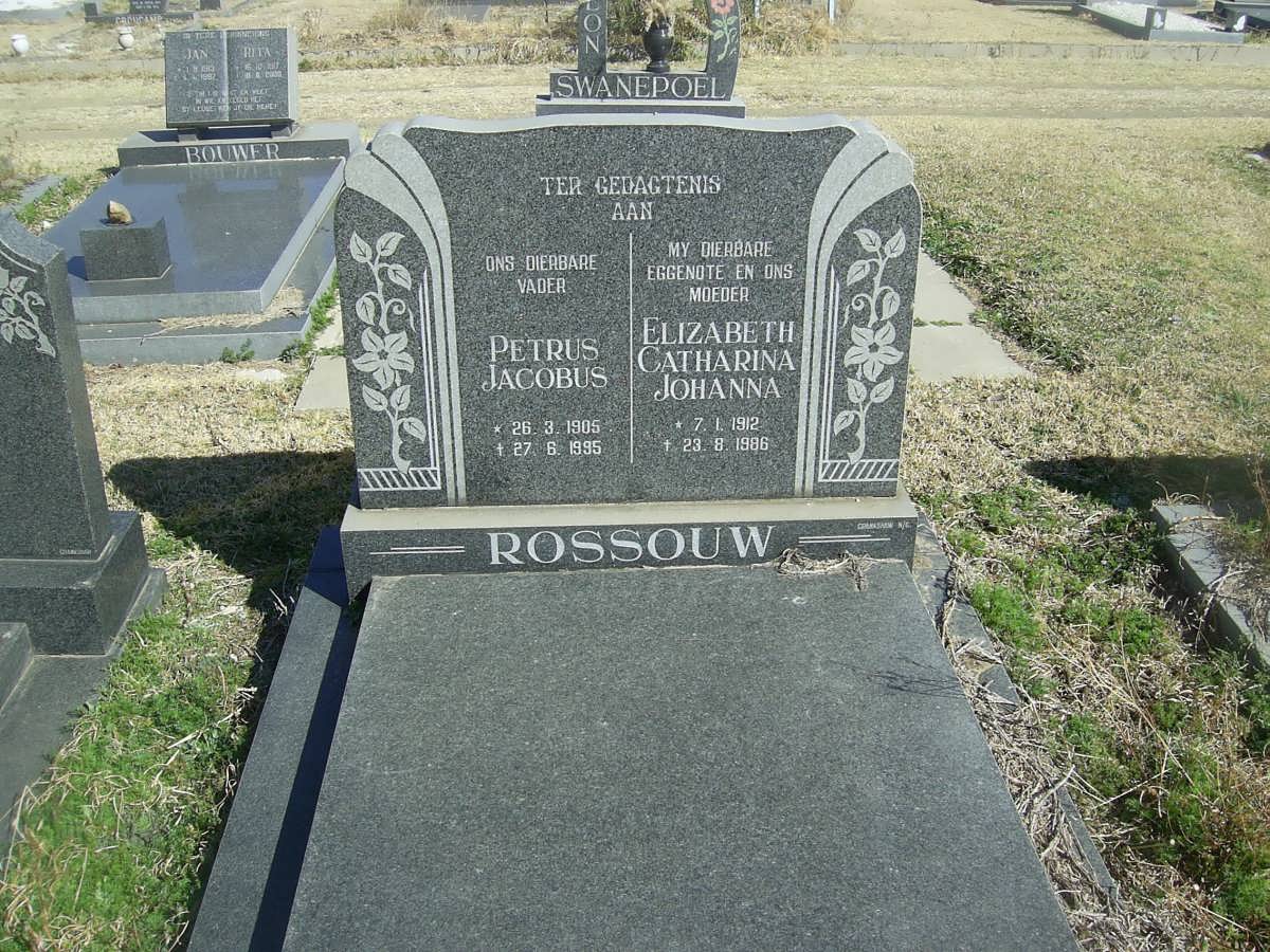 ROSSOUW Petrus Jacobus 1905-1995 &amp; Elizabeth Catharina Johanna 1912-1986