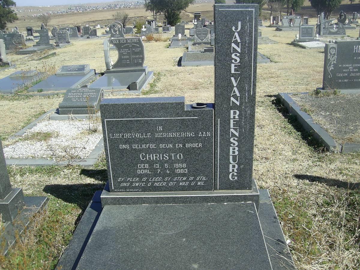 RENSBURG Christo, Janse van 1958-1983