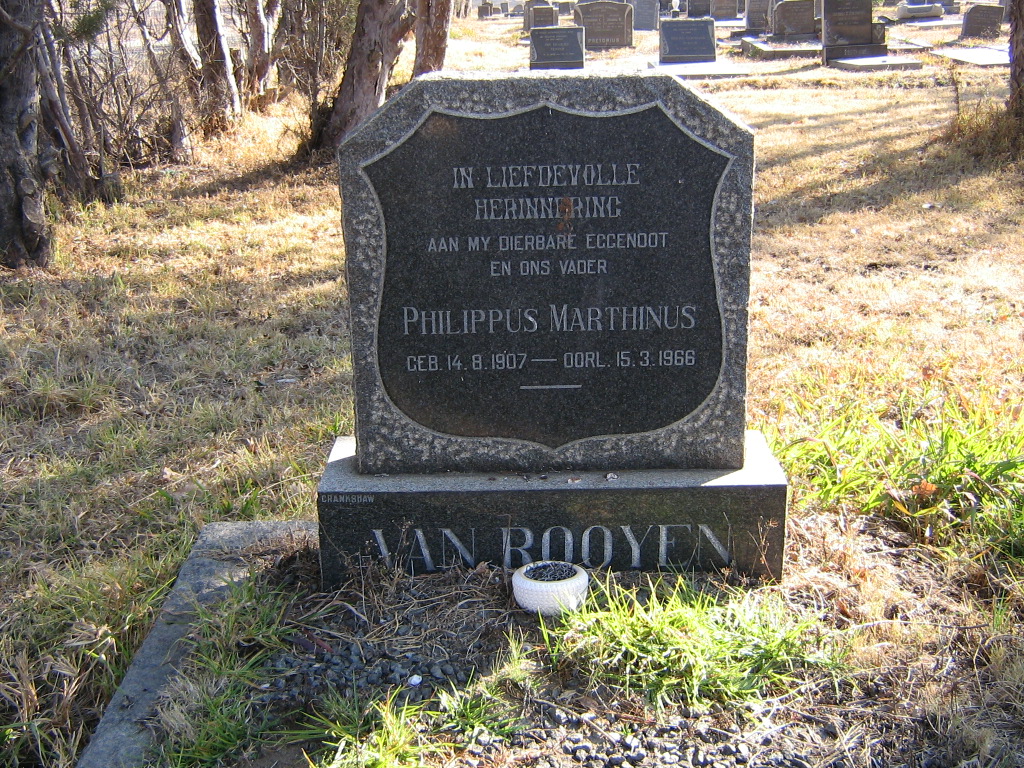 ROOYEN Philippus Marthinus, van 1907-1966