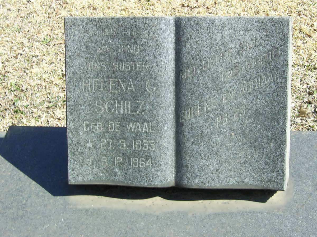 SCHILZ Helena C. nee DE WAAL 1933-1964