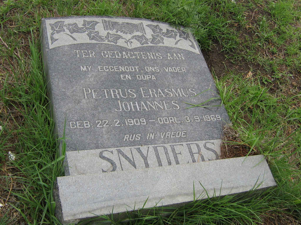 SNYDERS Petrus Erasmus Johannes 1909-1969