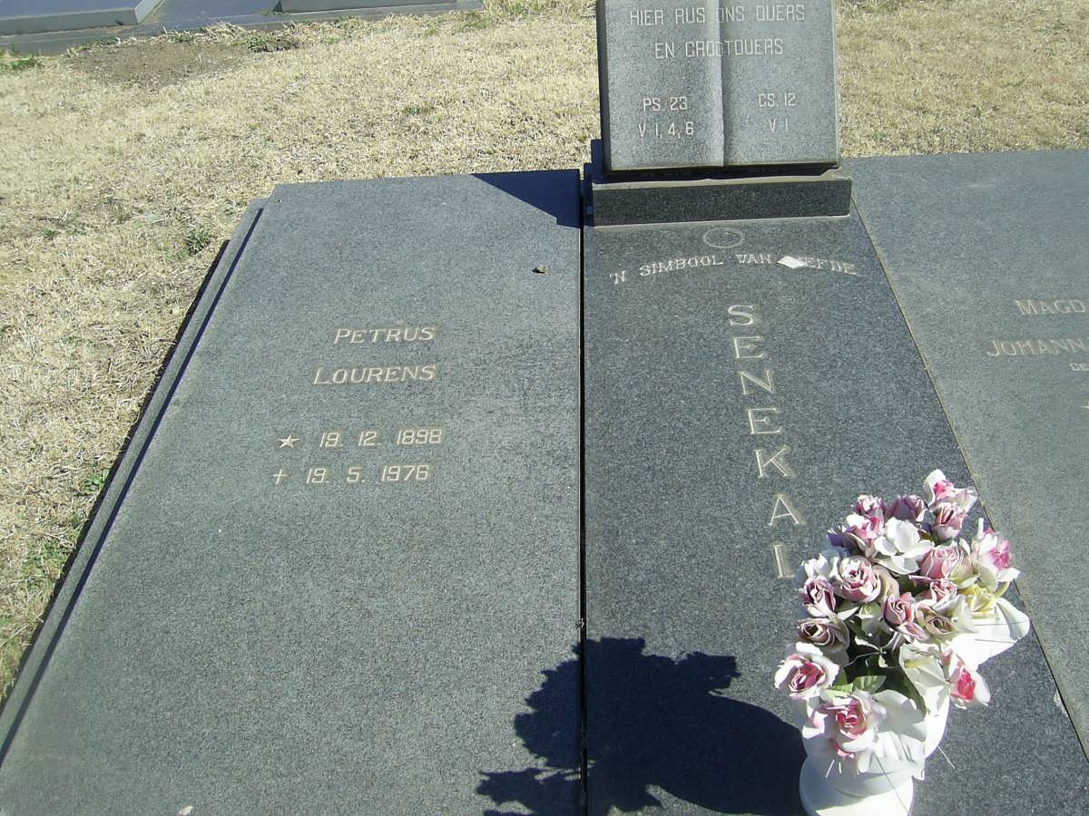 SENEKAL Petrus Lourens 1898-1976