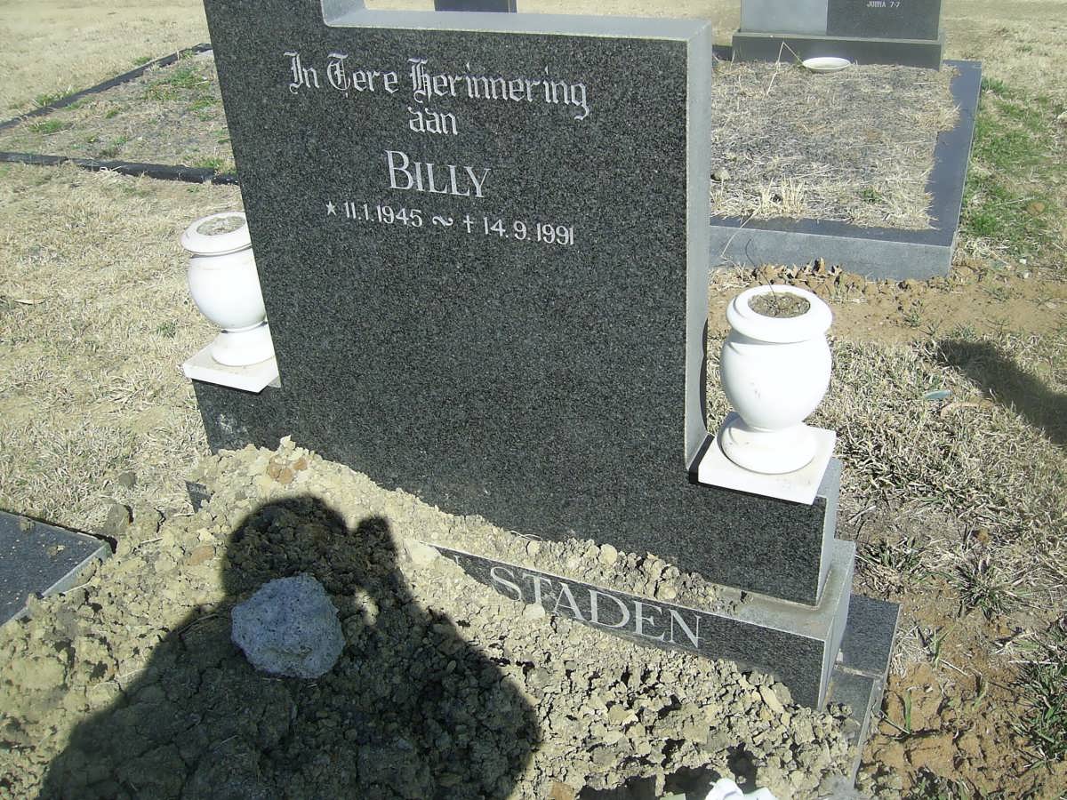 STADEN Billy, van 1945-1991