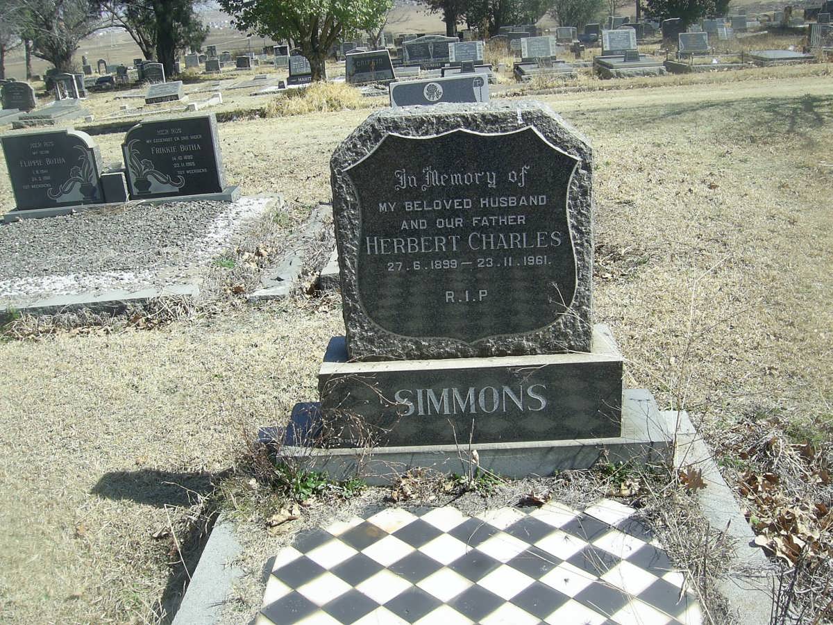 SIMMONS Herbert Charles 1899-1961