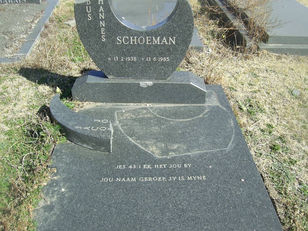 SCHOEMAN Jacobus Johannes 1938-1985