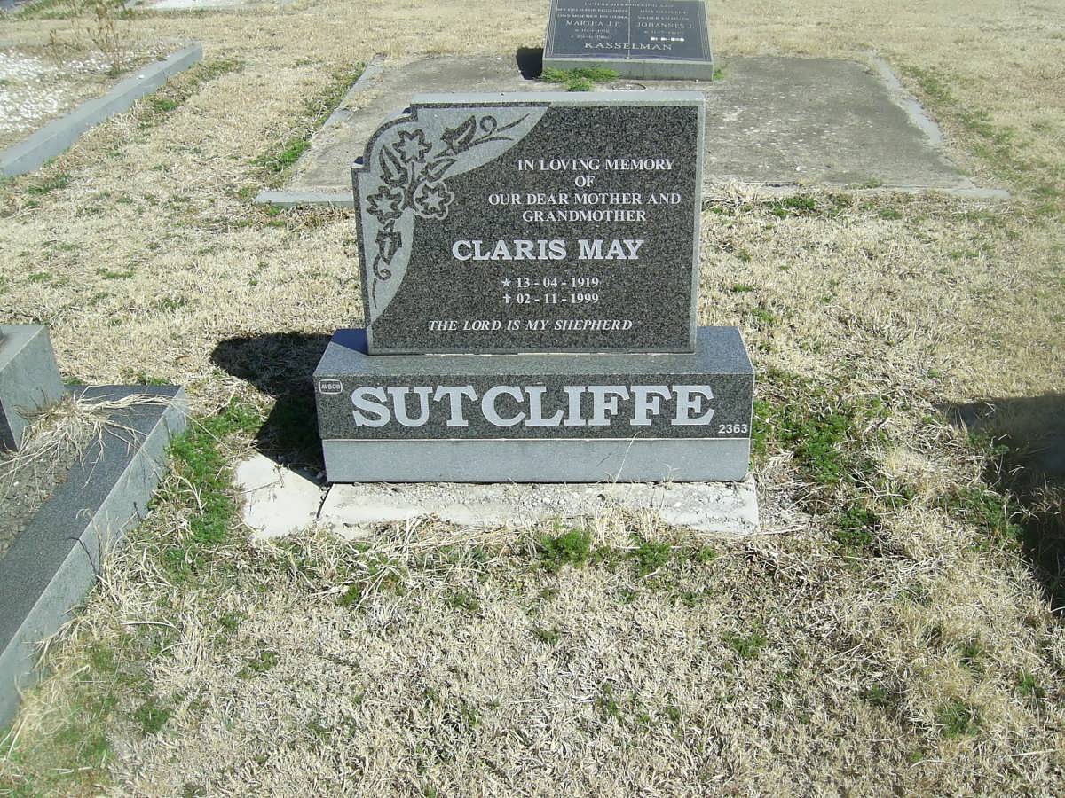 SUTCLIFFE Claris May 1919-1999