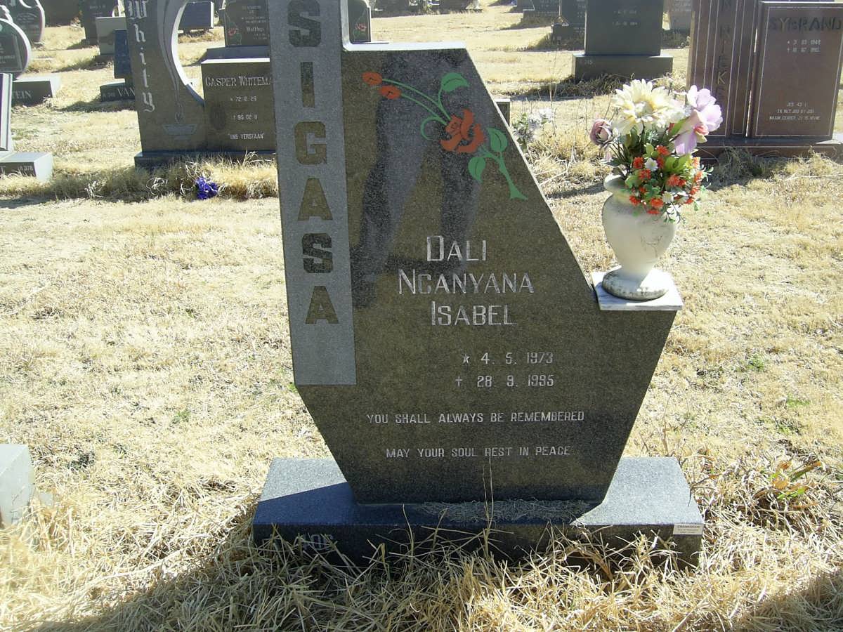 SIGASA Dali Ncanyana Isabel 1973-1995