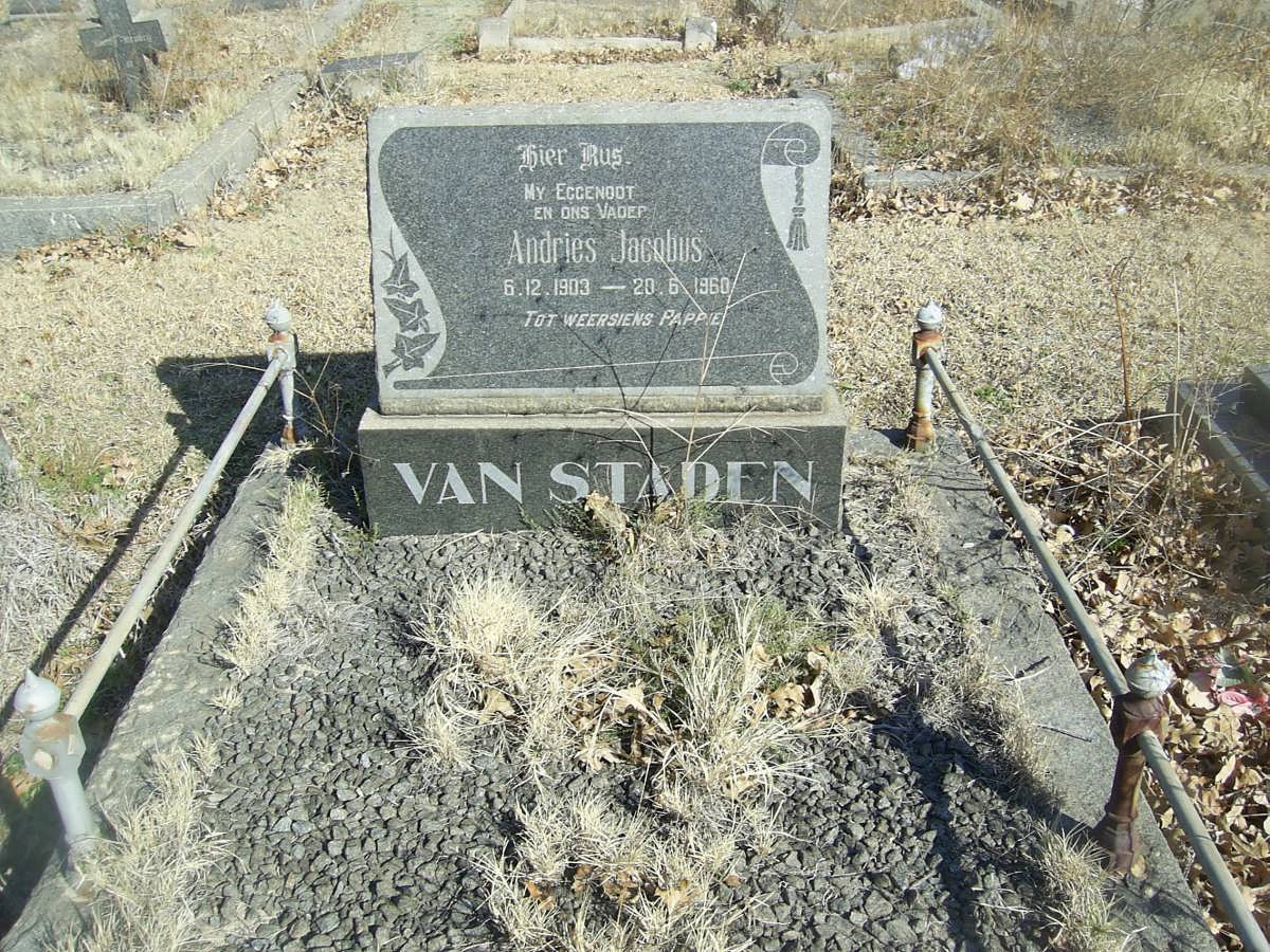STADEN Andries Jacobus, van 1903-1960