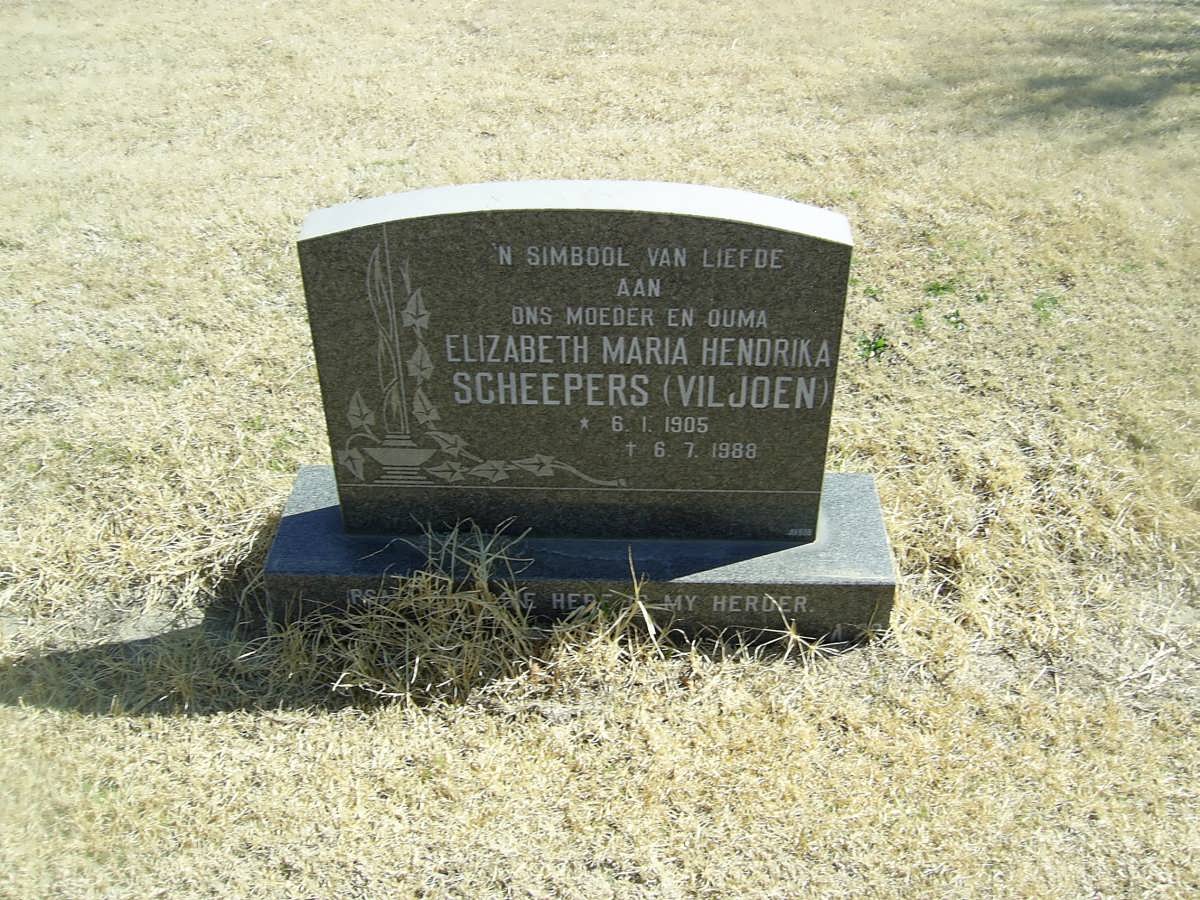 SCHEEPERS Elizabeth Maria Hendrika nee VILJOEN 1905-1988