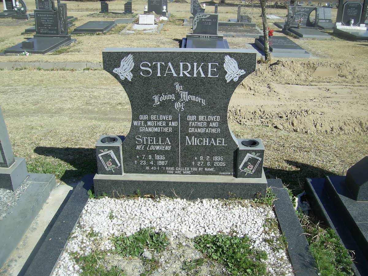 STARKE Michael 1935-2005 &amp; Stella LOUWRENS 1935-1987