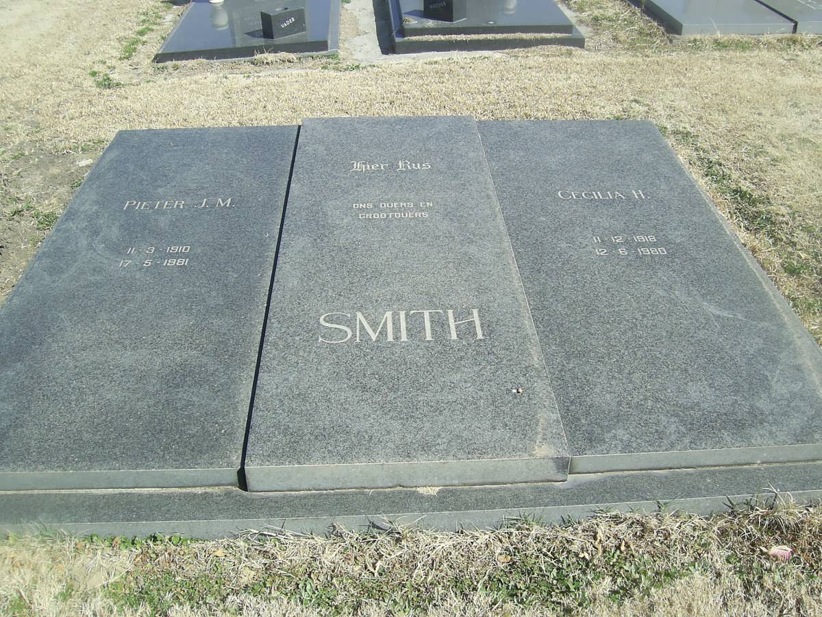 SMITH Pieter J.M. 1910-1981 &amp; Cecilia H. 1918-1980