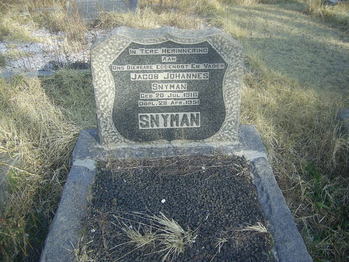 SNYMAN Jacob Johannes 1916-1951