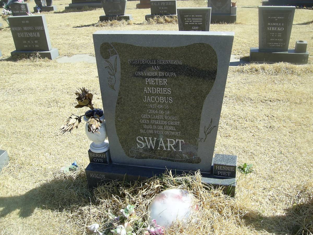 SWART Pieter Andries Jacobus 1937-2004
