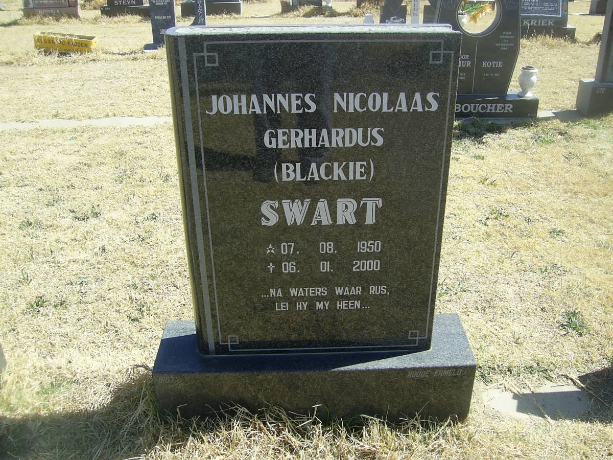 SWART Johannes Nicolaas Gerhardus 1950-2000