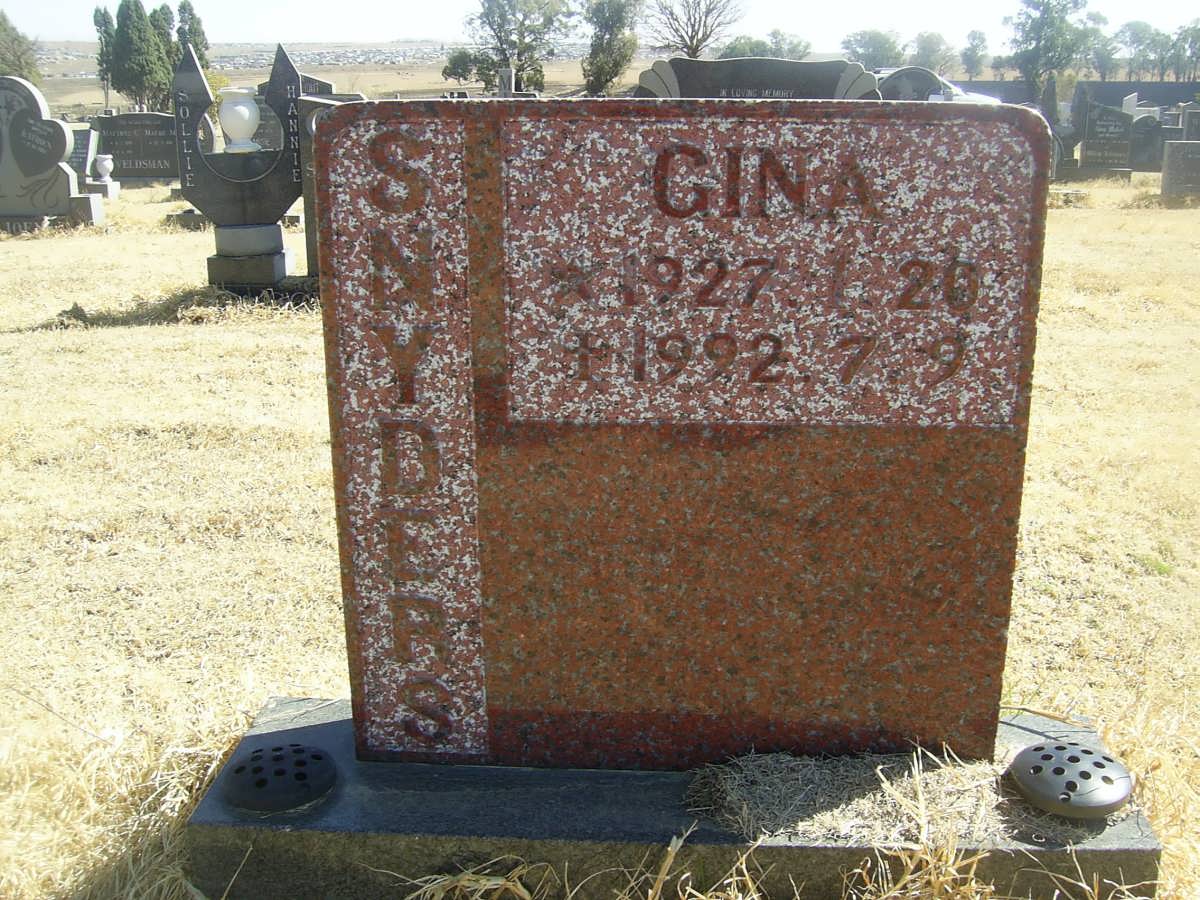 SNYDERS Gina 1927-1992