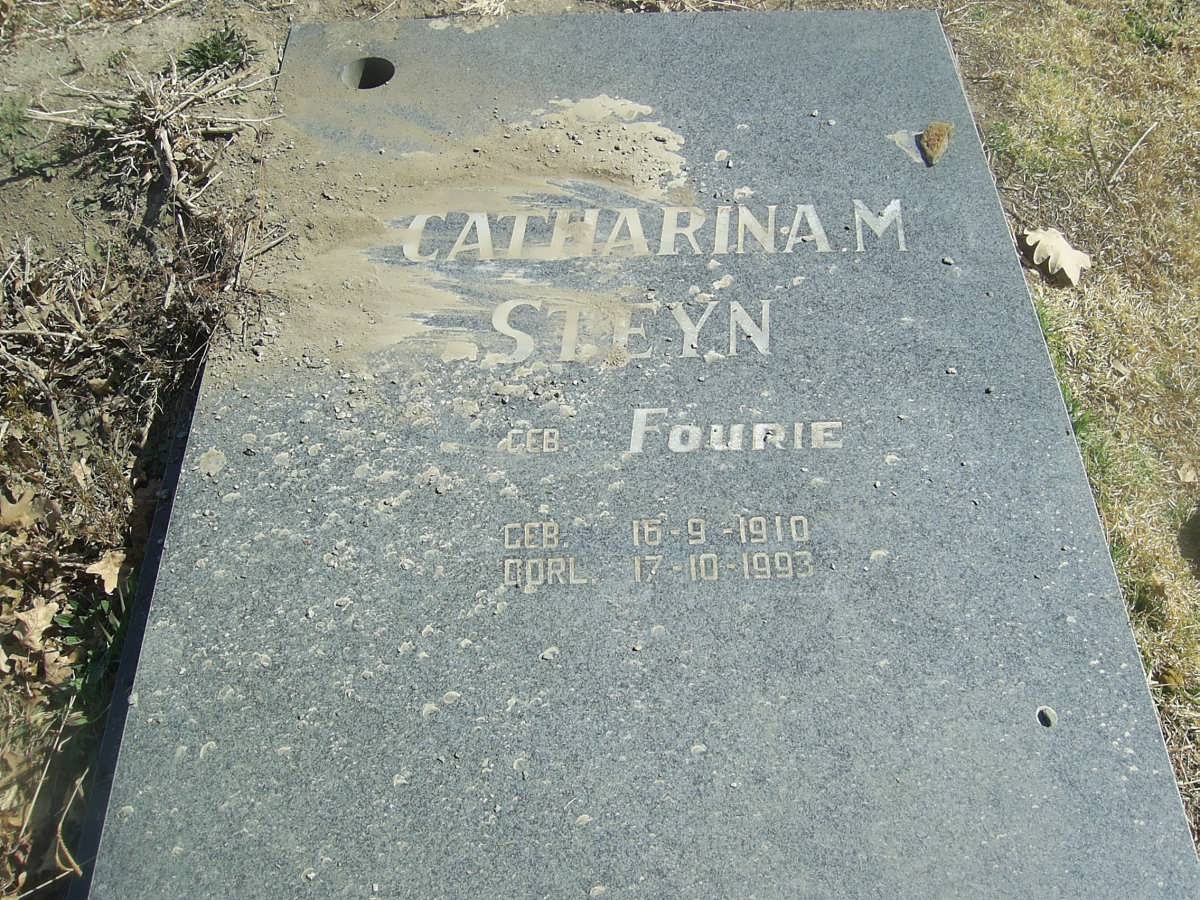 STEYN Catharina M. nee FOURIE 1910-1993