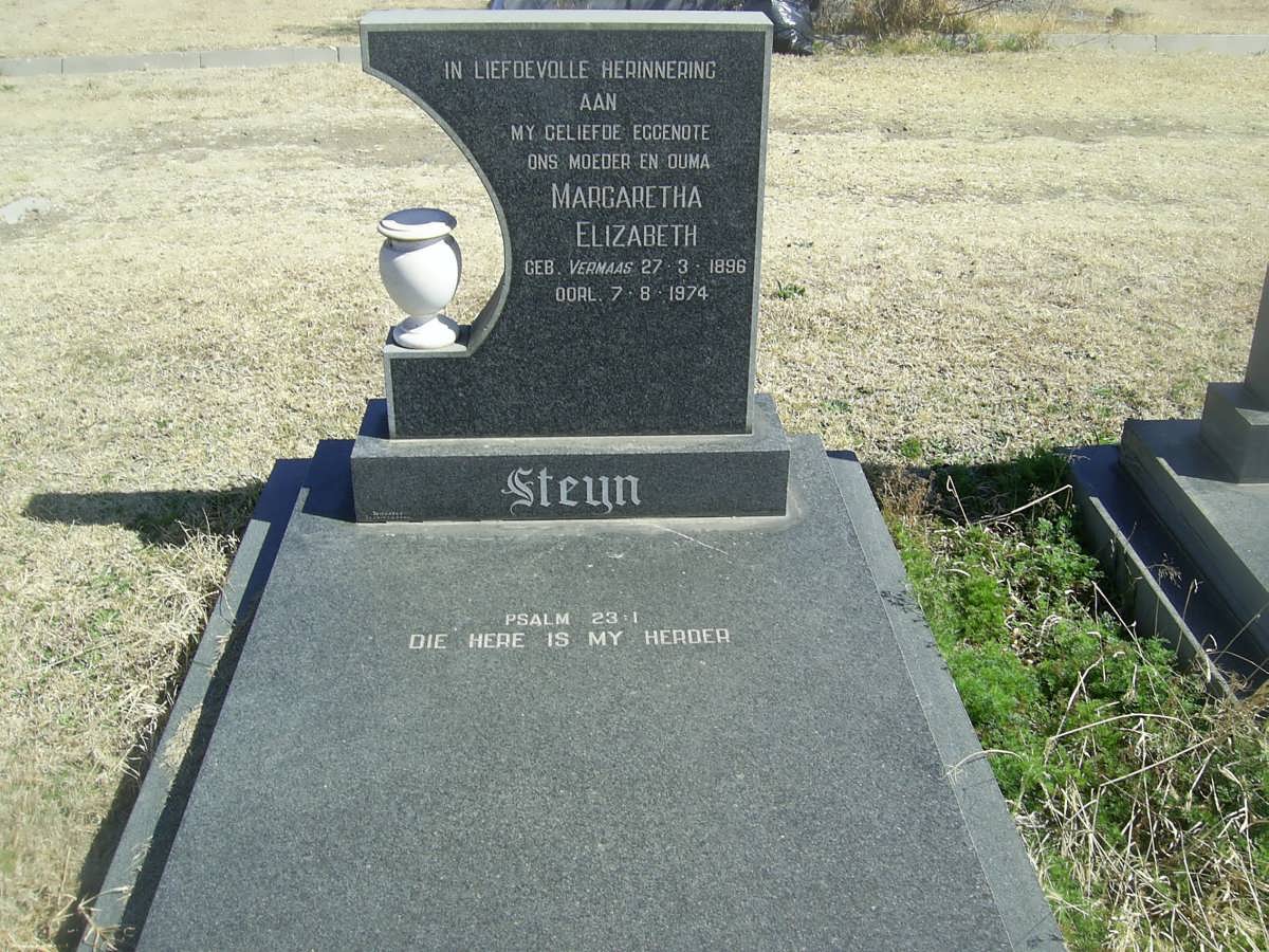 STEYN Magaretha Elizabeth nee VERMAAS 1896-1974