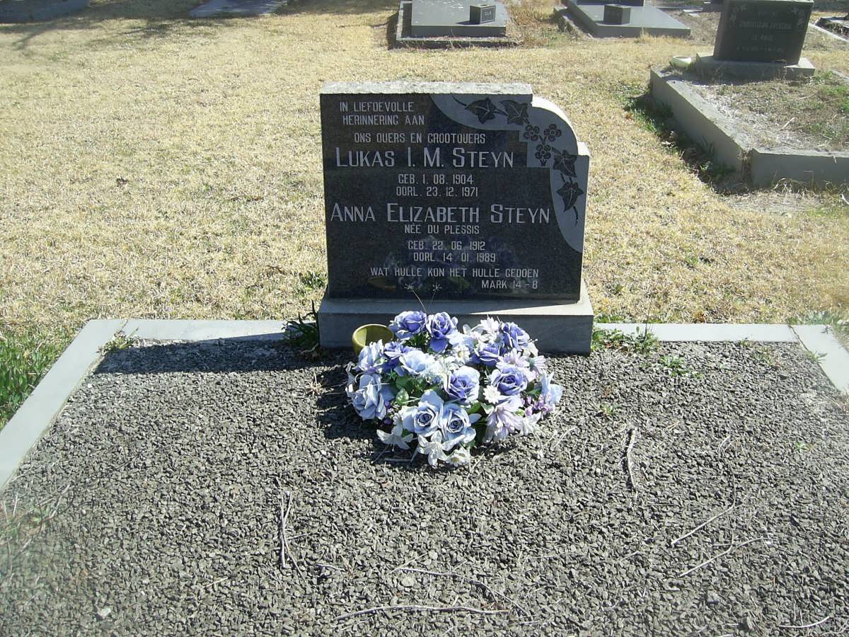 STEYN Lukas I.M. 1904-1971 &amp; Anna Elizabeth DU PLESSIS 1912-1989