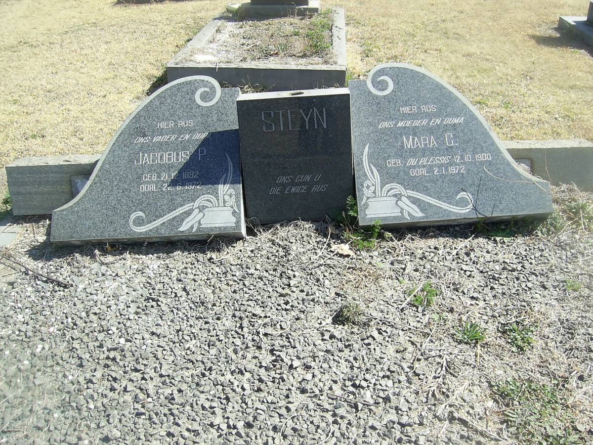 STEYN Jacobus P. 1892-1972 &amp; Mara C. DU PLESSIS 1900-1972
