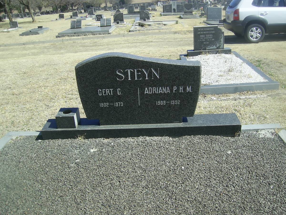 STEYN Gert C. 1902-1973 &amp; Adriana P.H.M. 1909-1992