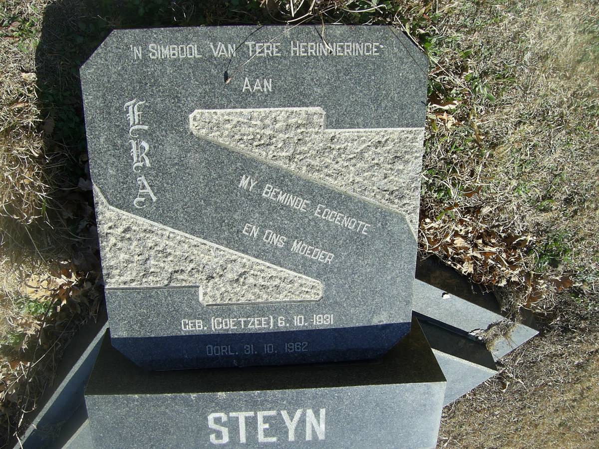 STEYN Ira nee COETZEE 1931-1962