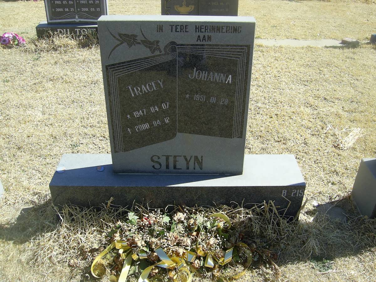 STEYN Tracey 1947-2000 :: STEYN Johanna 1951-