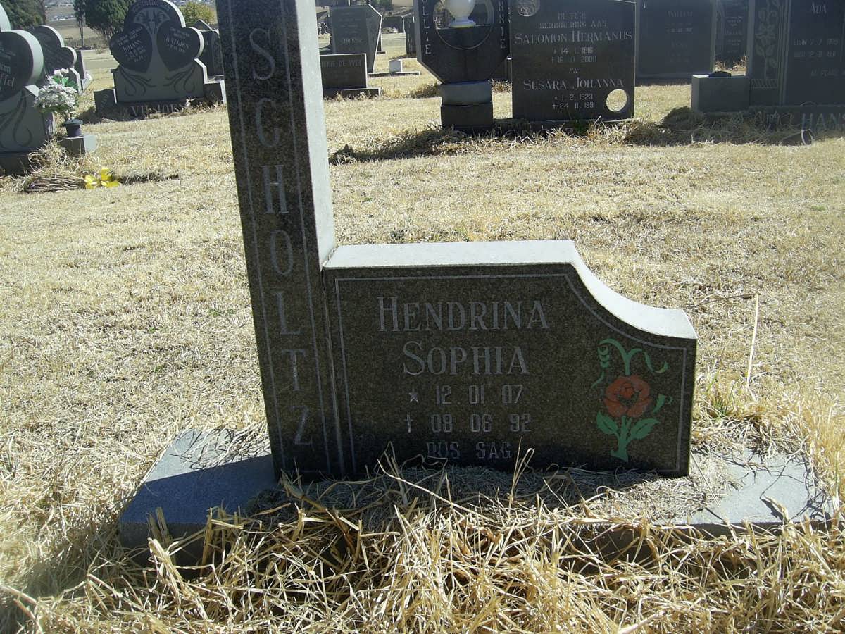 SCHOLTZ Hendrina Sophia 1907-1992