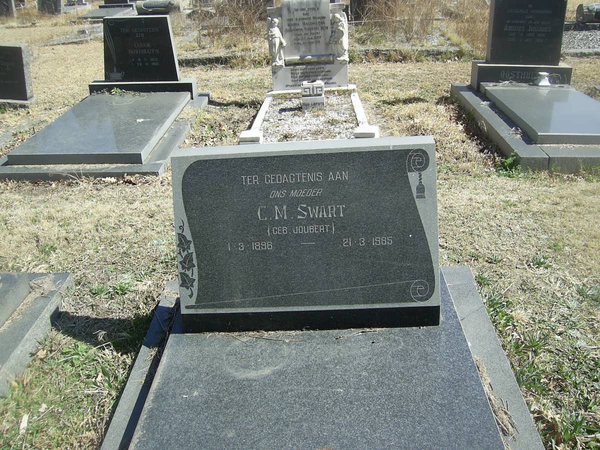 SWART C.M. nee JOUBERT 1896-1985