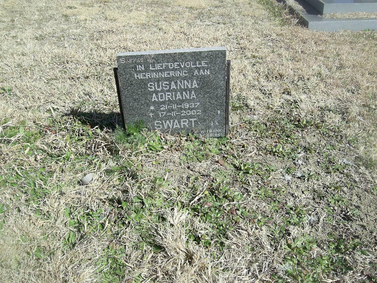 SWART Susanna Adriana 1937-2002