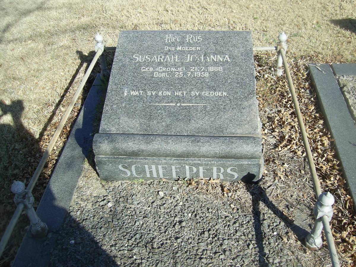 SCHEEPERS Susarah Johanna 1888-1958