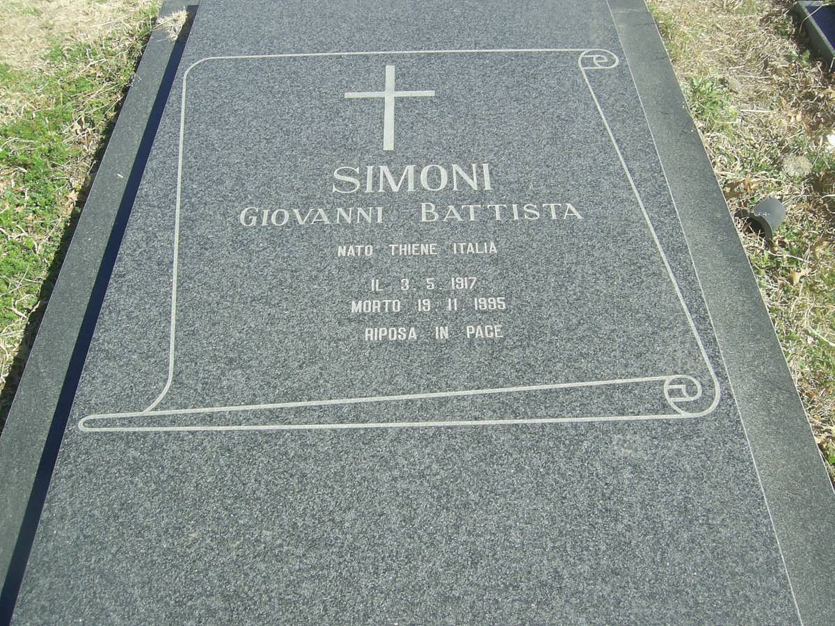 SIMONI Giovanni Battista 1917-1995