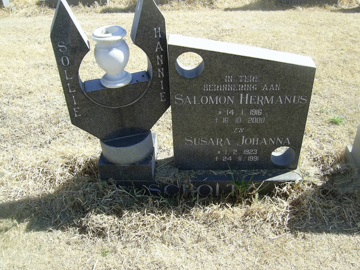 SCHOLTZ Salomon Hermanus 1916-2000 &amp; Susara Johanna 1923-1991