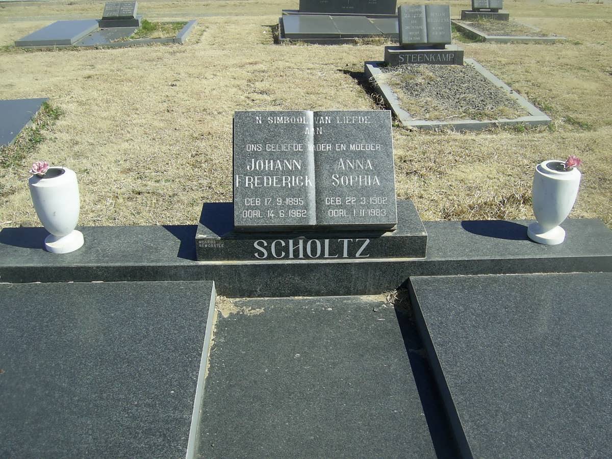 SCHOLTZ Johann Frederick 1895-1962 &amp; Anna Sophia 1902-1983