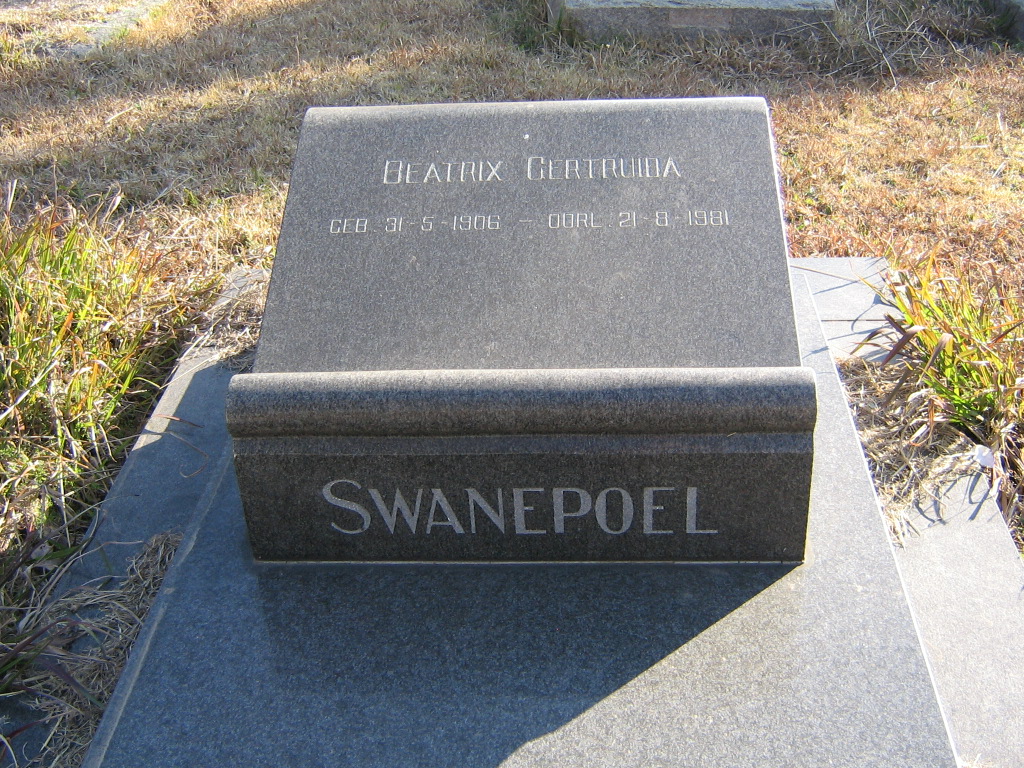 SWANEPOEL Beatrix Gertruida 1906-1981