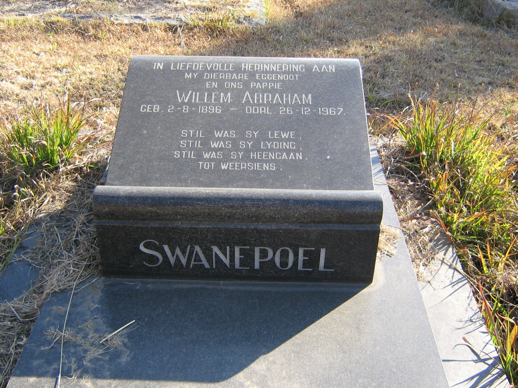 SWANEPOEL Willem Abraham 1896-1967