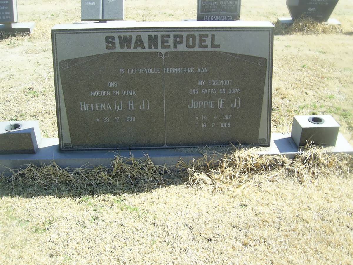 SWANPOEL E.J.1917-1989 &amp; J.Helena J. 1930-