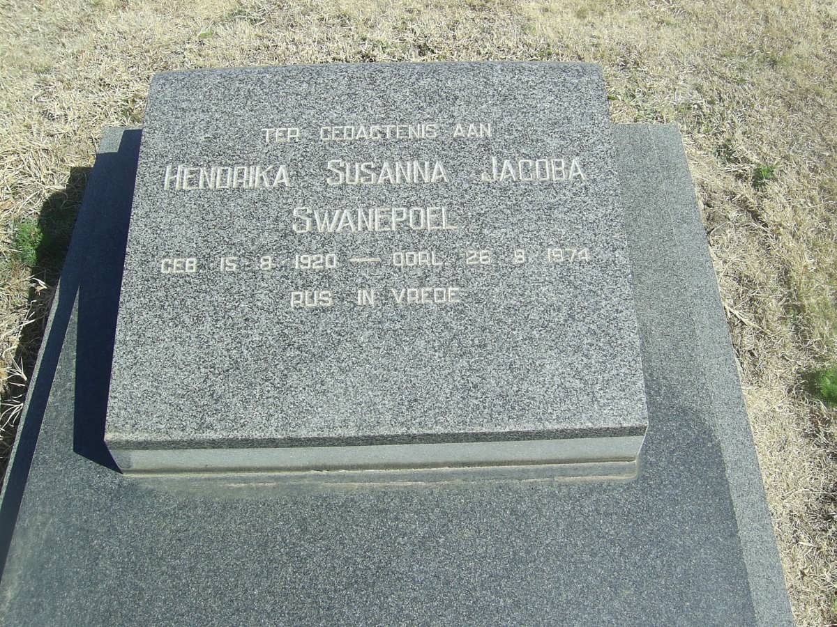 SWANEPOEL Hendrika Susanna Jacoba 1920-1974