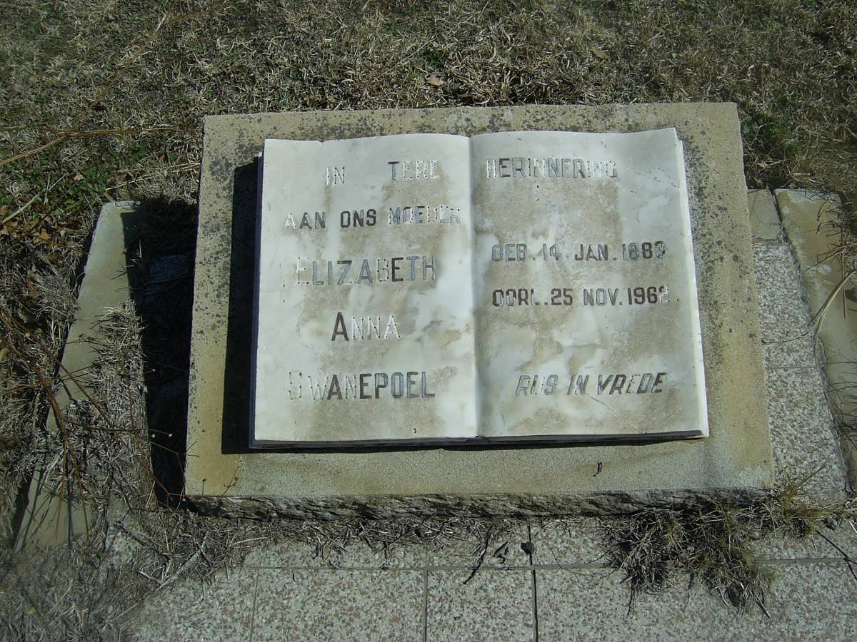 SWANEPOEL Elizabeth Anna 188?-1962