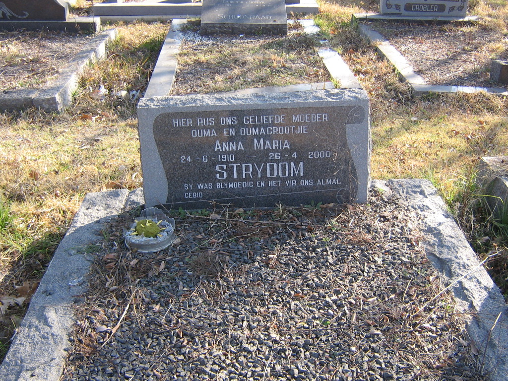 STRYDOM Anna Maria 1910-2000