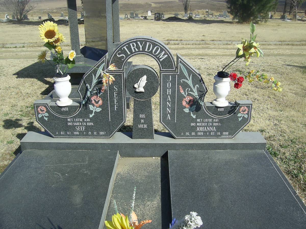 STRYDOM Seef 1916-1997 &amp; Johanna 1928-1998