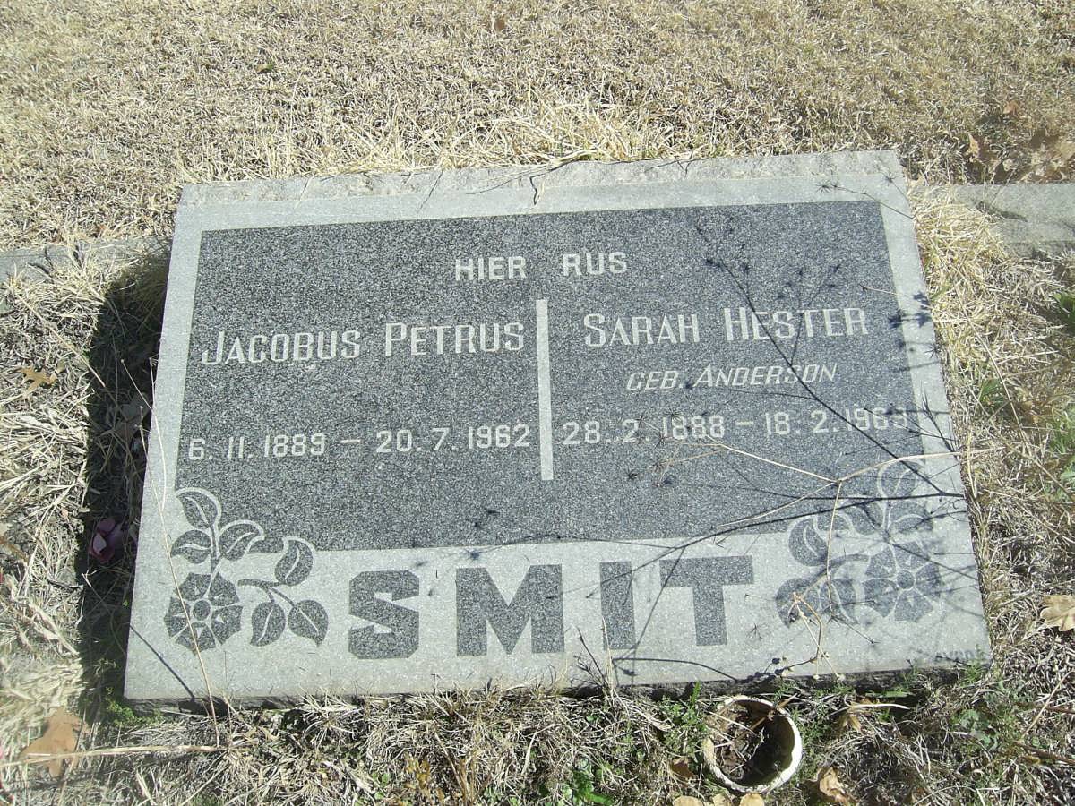 SMIT Jacobus Petrus 1889-1962 &amp; Sarah Hester ANDERSON 1888-1969
