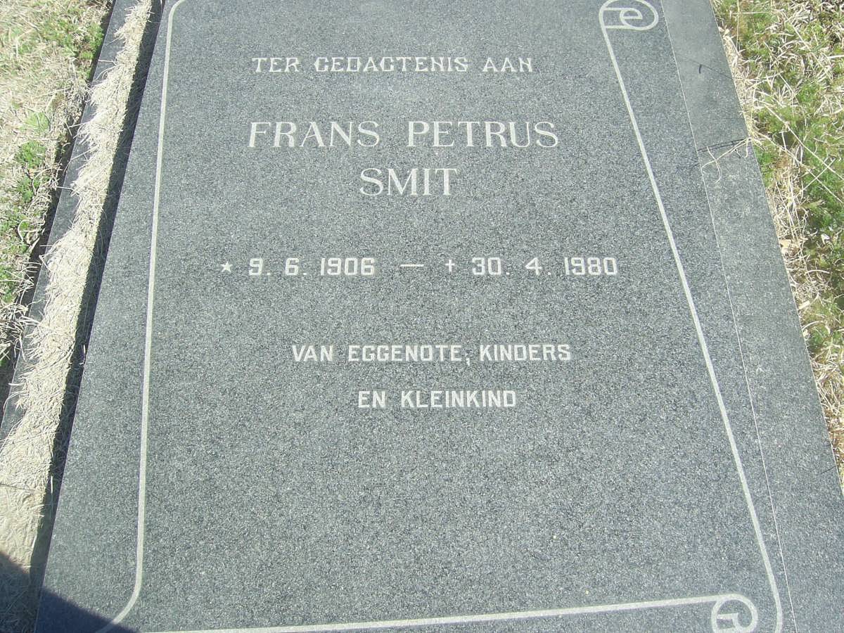 SMIT Frans Petrus 1906-1980