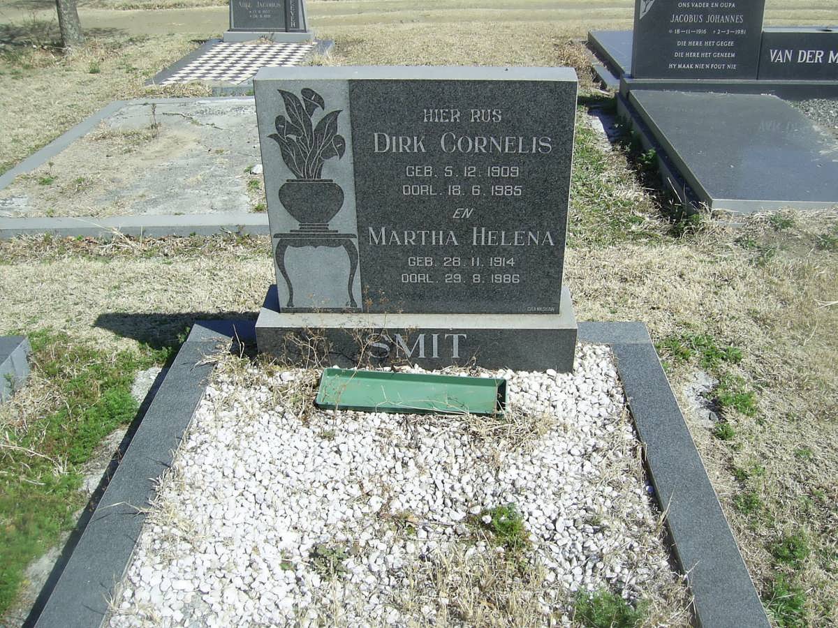 SMIT Dirk Cornelis 1909-1985 &amp; Martha Helena 1914-1986