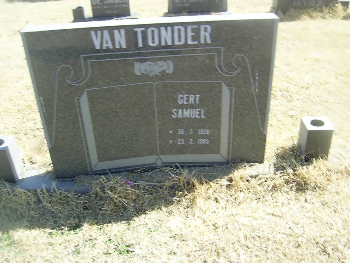 TONDER Gert Samuel, van 1926-1989