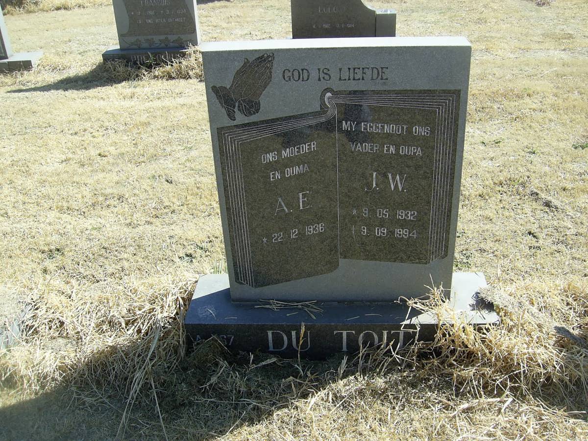 TOIT J.W., du 1932-1994 &amp; A.E. 1936-