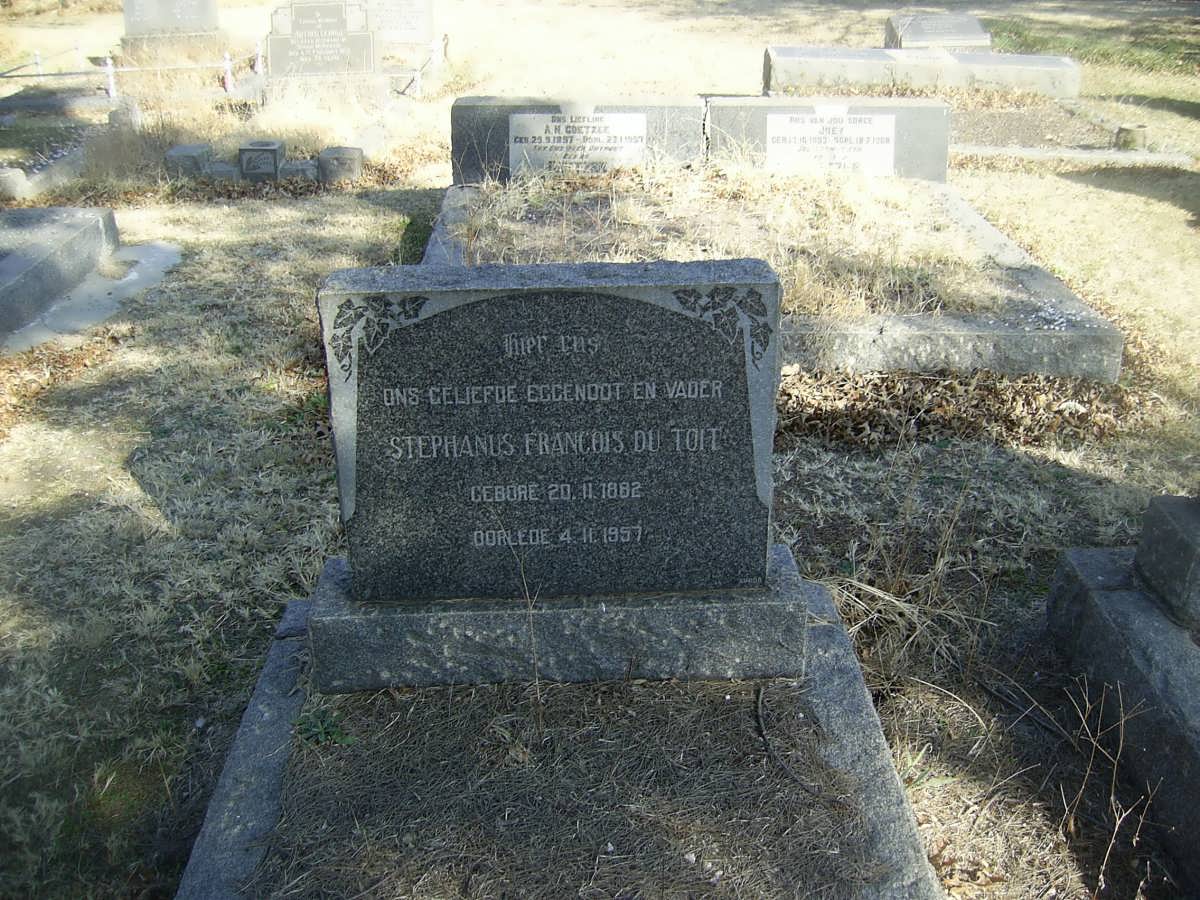 TOIT Stephanus Francois, du 1882-1957