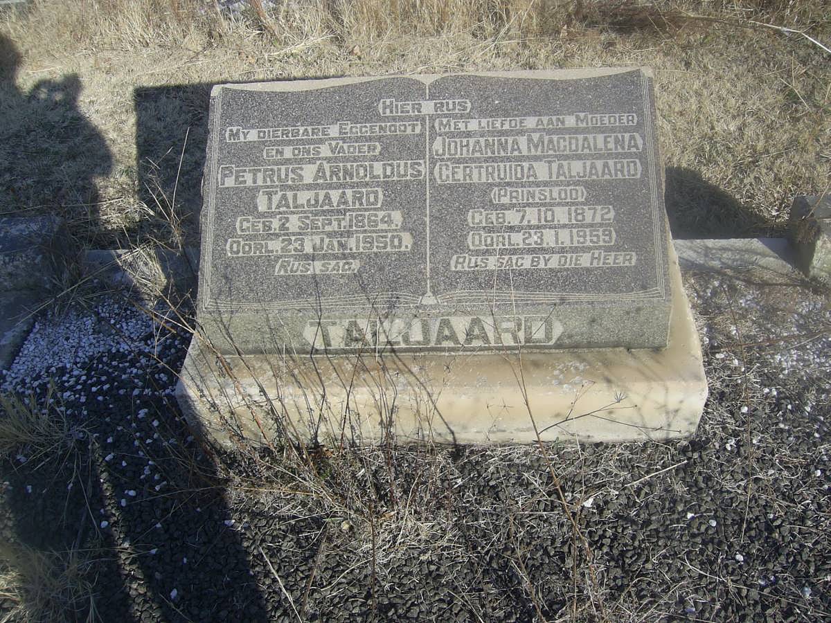 TALJAARD Petrus Arnoldus 1864-1950 &amp; Johanna Magdalena Gertruida PRINSLOO 1872-1959
