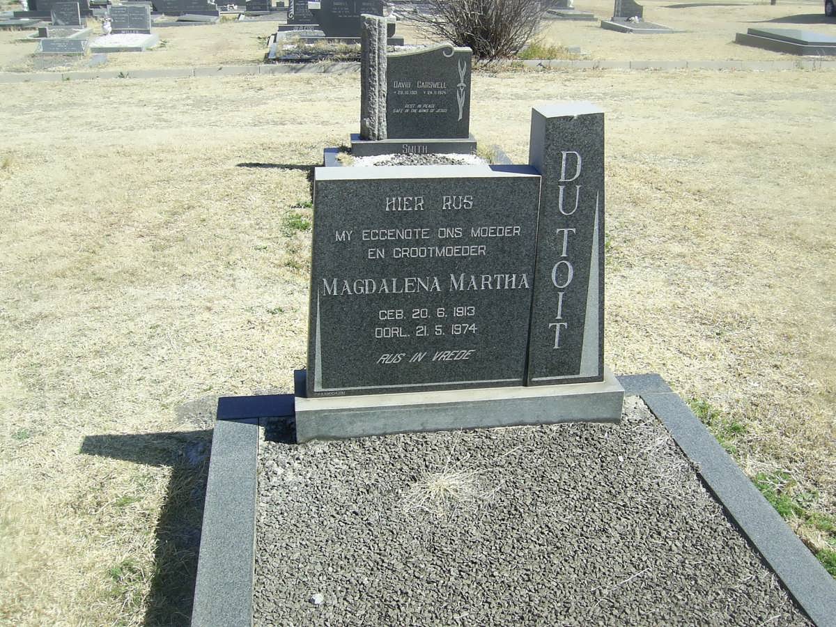 TOIT Magdalena Martha, Du 1913-1974